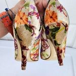 Etro Floral Velvet Pumps High Heels Shoes Buckles Lace Photo 11