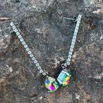 Handcrafted post earrings with Swarovski medium vitrail crystal Silver Photo 4