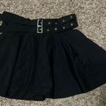 Romwe Black Pleated Skater Mini Skirt Photo 0