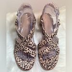 Madewell Alyssa Chunky Sandal Spot Calf Hair Block Heels Sandals Size 8 Photo 2