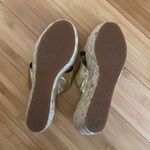 Michael Kors KORS Gold Leather Criss Cross Platform Wedge Espadrille Sandals 9.5 Photo 7