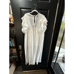 Flawless NWT  Women's White Ruffle Sleeve Button Front V-Neck Maxi Dress Size S Photo 8
