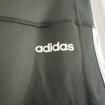 Adidas Olive Green and White Crop Leggings Photo 1