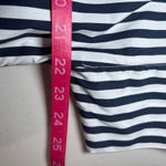 Loft  Navy Blue White Striped Mini Shirt Dress XS 100% Cotton‎ Summer Lightweight Photo 4