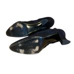 Anne Klein VINTAGE 1990'S/Y2K NAVY BLUE STRETCH FABRIC & SUEDE BOOTIE HEELS (7N) Photo 8