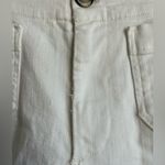 Anthropologie Maeve The Colette High Waisted Wide Leg Cropped Pant Sz 26 White Photo 3