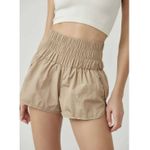 NWT Free People Movement The Way Home Clay Tan High Rise Shorts Size L Photo 0