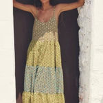 ZARA Multicolor Patchwork Sleeveless Lightweight Cotton Midi Dress Size Medium Photo 0