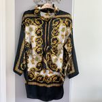 Black & Gold Baroque Print Shirt Photo 11