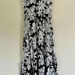 🦋BC Black Cat Fashion Black White Lace Floral Cowl Neck Maxi Dress Small Wedding Photo 4