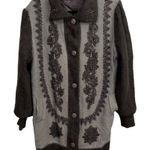 Vintage Angora Beaded Cardigan Korea 80% Angora L/XL Brown Photo 0
