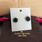 Kate Spade Flying Colors Rock Candy Full Flourish Flower Hematite Cluster Stud Earrings Jet Black vintage Photo 0