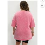 Source Unknown Womens Oversized Tshirts Tops Blouse Mineral Wash Exposed Seam Pink Size 2X Plus Photo 1