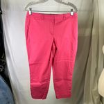Talbots Petites Pink Cotton Blend Ankle Pants with Lace Up Detail Size 6P Photo 1