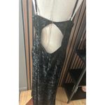 David's Bridal David’s bridal mother of the bride bridesmaid long maxi black dress with gold sh Photo 2