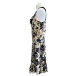 Diane Von Furstenberg  Floral Silk Sleeveless Mini Dress Velvet Bow Straps Size 6 Photo 5