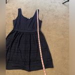 AUW  Navy Blue Sleeveless Lace Scoop Neck Mini Dress | Size XL Photo 7