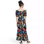 Rixo For Target Dress Size 0 Off The Shoulder Puff Sleeve Maxi Floral Print NWT Photo 2