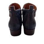 Lucky Brand  Basel Boot Navy Blazer Navy Blue Snake Print Leather‎ Size 9 Booties Photo 3