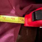 Ann Taylor Burgundy 3/4 Sleeves Front Bow Light Material No Tag Sz M. Zip OnSide Photo 10