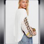 Free People  x We The Free • blossom thermal top in ivory combo bohemian sz M Photo 5