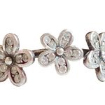 Sterling Silver 925  3 Flowers Ring Sz 9 Photo 5