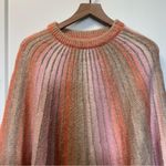 Molly Bracken  Mutlicolor Stripe Dolman Sleeve MCM Retro Knit‎ Crewneck Sweater L Photo 2