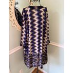 CHICOS OPEN poncho Chevron top DUSTER chiffon lined layer Chico 1 S M $104 Photo 1