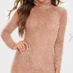 Pretty Little Thing Plt CAMEL EYELASH COWL NECK BODYCON JUMPER DRESS Photo 0
