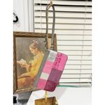 Coach Vintage Pink Patchwork Wristlet Bag – Suede, Leather Y2K Pink Silver Photo 4