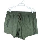 Torrid  Linen Spandex Blend Green Pull On Drawstring Pocket Shorts Size 0 Photo 0