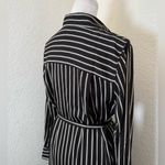 Banana Republic  Black and Gold striped Buttoned Shirt‎ Dress medium. NWT Photo 4