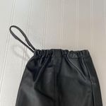 ZARA Vegan Leather High Rise Balloon Leg Joggers Jogging Pants in Black Size XL Photo 11