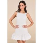 Lulus Superb Aura White Ruffled Drop Waist Mini Dress Size M Size M Photo 2