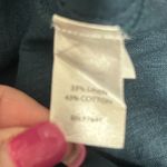 J.Jill Women Button Tunic XL Blue Linen Blend Minimalist Lagenlook Coastal Beach Photo 4