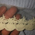 Kimchi Blue  lavender lace hem crop sweater Photo 5