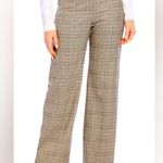 Karen Kane  high rise brown plaid wide leg pants with sequin detail. Size M. NWT. Photo 0