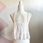 White Embroidered Lace Trim‎ Tank Top Boho Cottagecore Festival Bohemian XS Photo 2