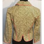 The Limited Womens  Brown Ivory Geometric Print Blazer with Pink Floral Trim XS Photo 6