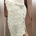 ZARA  ivory lace beaded, pencil skirt, size small Photo 6