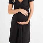 Old Navy  Maternity Black Wrap Style Ruched Dress Size XL NWT Photo 0