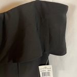 Betsy and Adam NWT Women’s Off the Shoulder Metallic Floral Black & Gold Dress Size 12 Photo 6