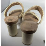 A New Day  Womens Basil Sandal Heel Tan Braided Slip On High Open‎ Toe 8.5 NWT Photo 2