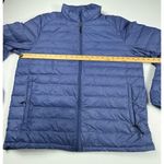 HeatKeep Puffer Jacket Lightweight Full Zip Padded Coat Blue L w stains Size L Photo 1