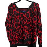 Apt. 9  Red Leopard Print Sweater Photo 0