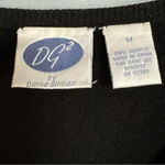 DG2 DIANE GILMAN Black Dolman Sleeve Sequin Peacock Sweater Dress Tunic … Size 14 Photo 4