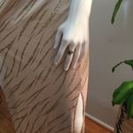 New! Tiger Pattern Open back maxi w/side slit Tan Size L Photo 8