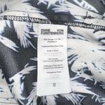 Diane Von Furstenberg  Edria Palm Print Silk Blend Black And White Shorts 4 Photo 4