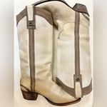 Sendra Handmade Leather Cowboy Boots in Cream and Brown Size 6.5 Photo 5