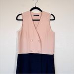 Jenni Kayne  Tan Black Colorblock Mini Dress Womens S Preppy Double Breasted Photo 9